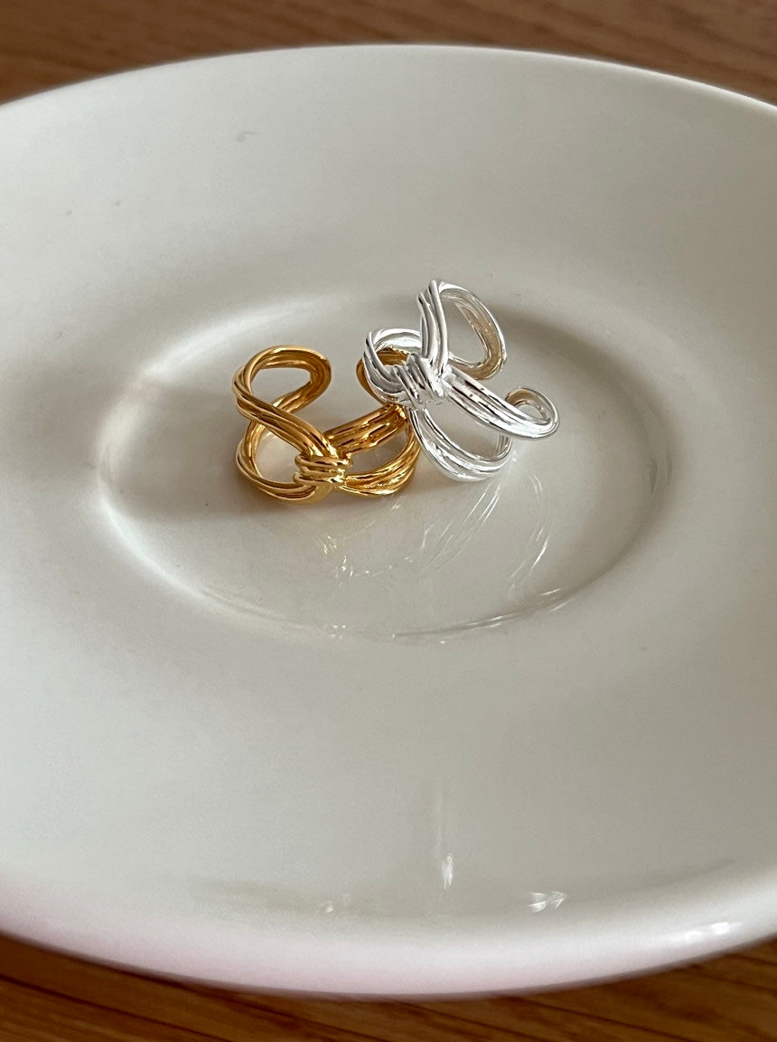 X Buckle Twist Ring