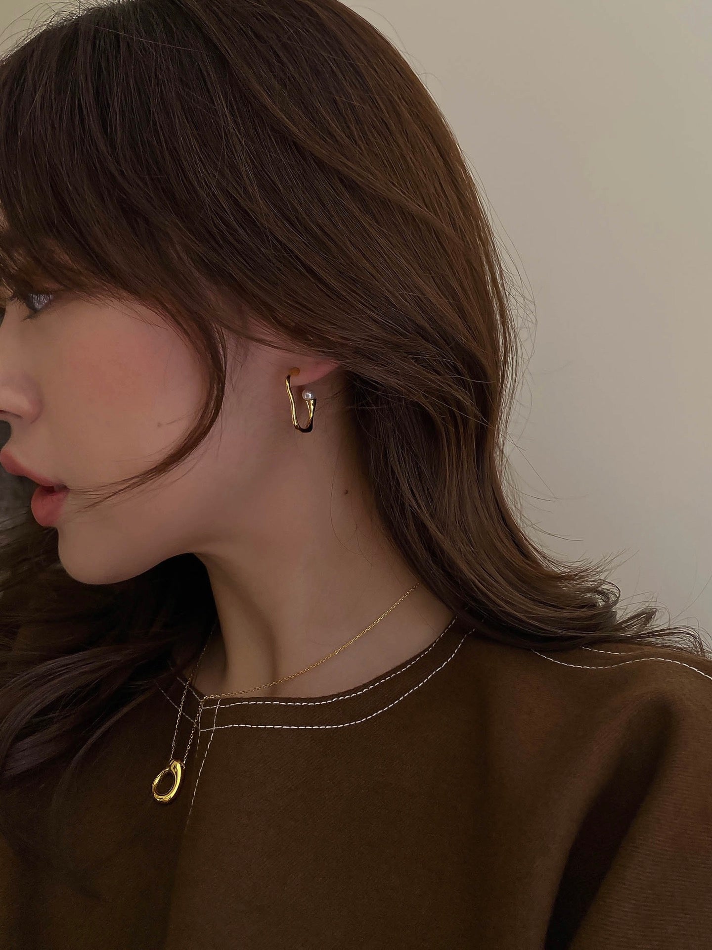 Wave Pearl Earrings