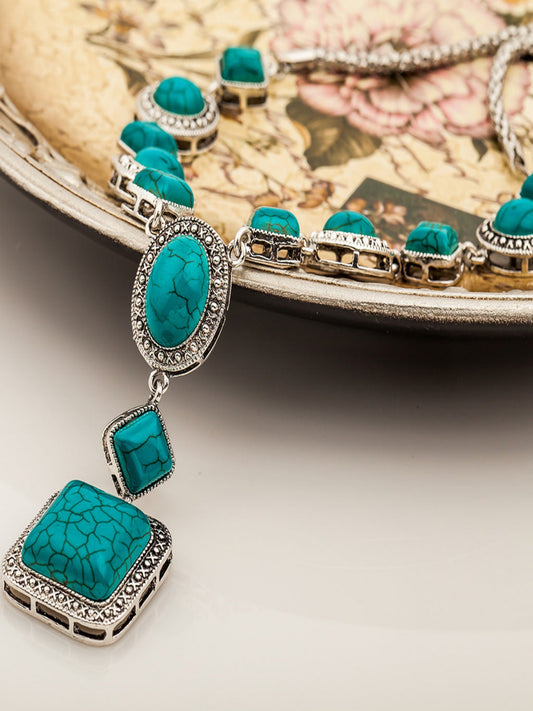Bohemian Turquoise Alloy Necklace Classical