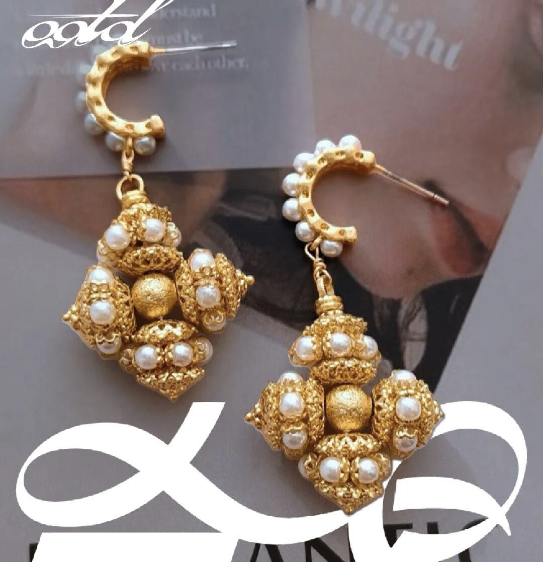 Classical Rococo Handmade Earrings