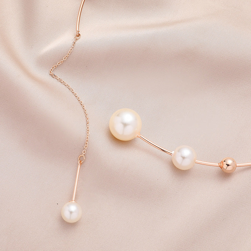 Elegant Imitation Pearl Extended Choker