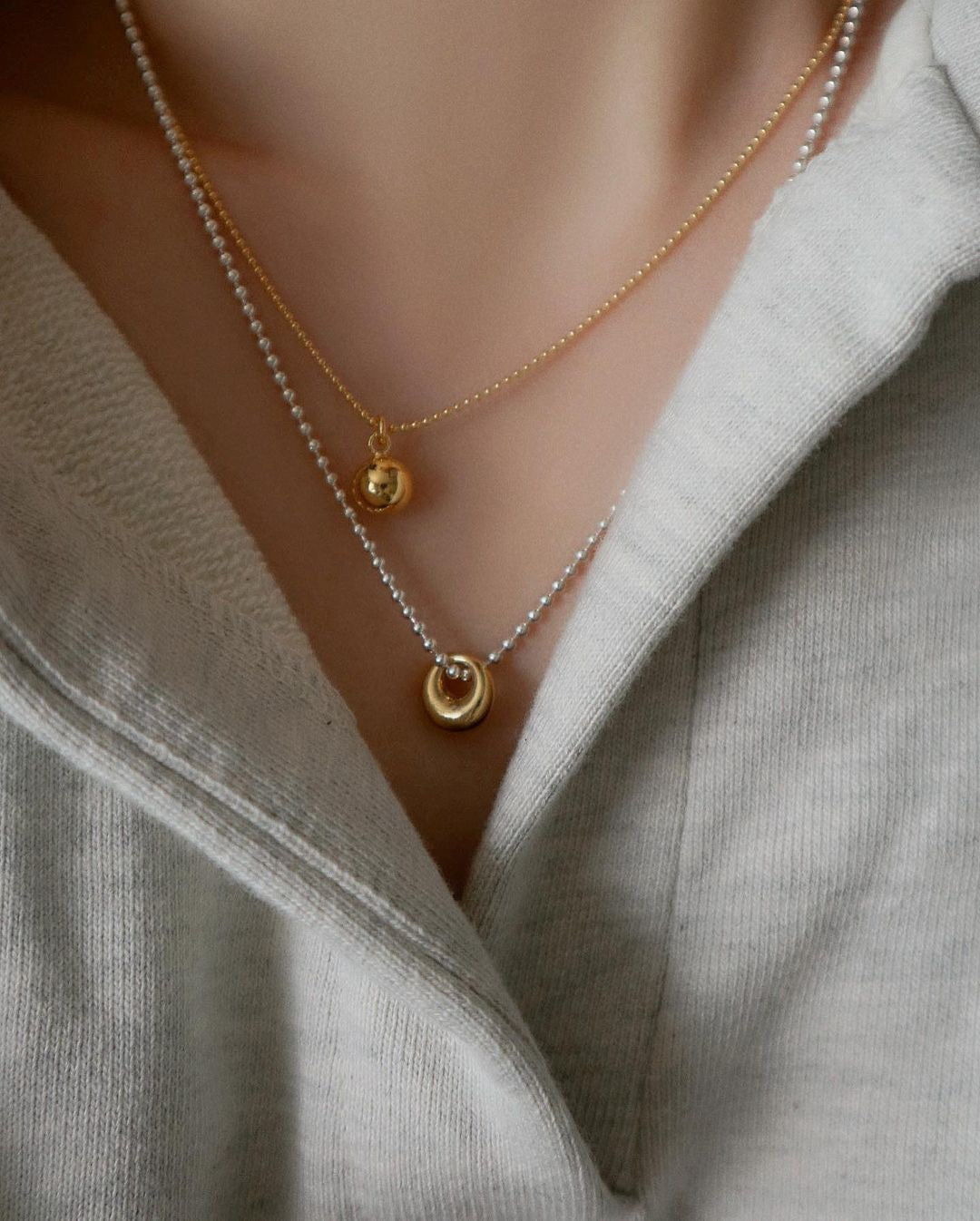 Double Ring Necklace