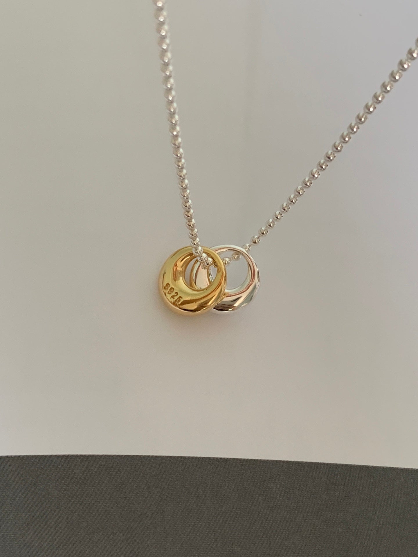 Double Ring Necklace